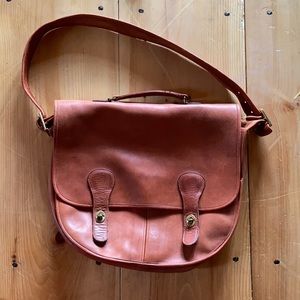 Reddish Briwn Leather Coach Satchel